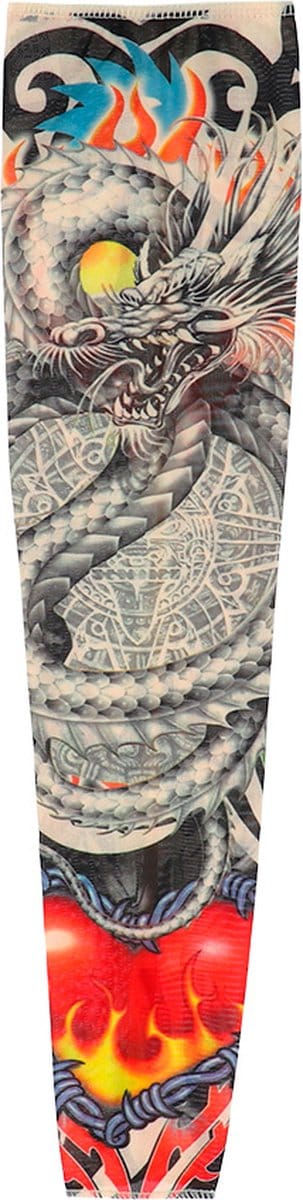 Boland - Tatoeage mouw Dragon - Volwassenen - Unisex - Biker - Punk en Aso