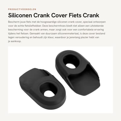 Dailygoods- Crank Cover - 2 Stuks - Siliconen Fiets Crank Arm Beschermhoes - Duurzaam - Antiveroudering - Fiets Accessoires - Fietsaccessoire