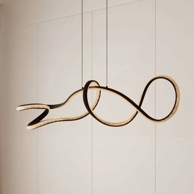 Lucande LED hanglamp Rodado, zwart, 110 cm, aluminium