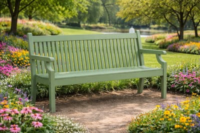 Rockwood® Parkbank Sandwick Kunststof -Egg Green 1.60m 1.60m