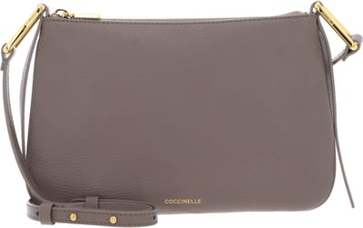 COCCINELLE Leren Schoudertas Magie Mini Bag Grained Leather Warm Taupe