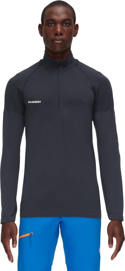 Mammut Trift Half Rits Lange Mouw T-shirt Zwart XL Man