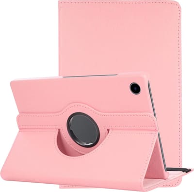 Hoes - Geschikt voor Samsung Galaxy Tab A8 - 360 Graden Draaibare Hard Cover Case - Tablet Hoesje Draaibaar - Lichtroze