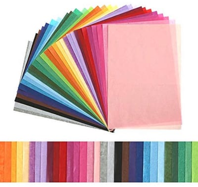 Kleurige Tissue Papier Verpakking 300 Vellen 29 x 20 cm voor Cadeaus, Knutselen en Decoratie in 30 Kleuren