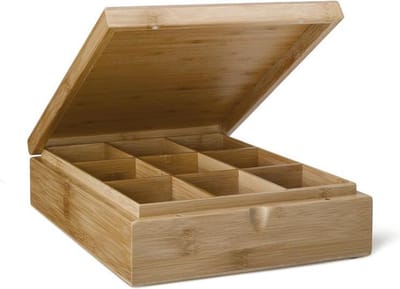 Bredemeijer - Theedoos 9 vaks gesloten bamboe natural
