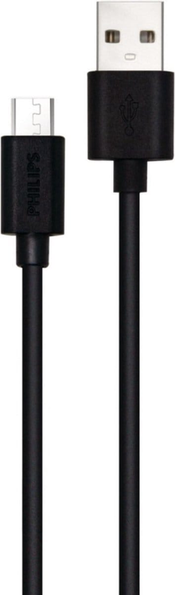 Philips USB A micro USB kabel - 1,2 M - Zwart