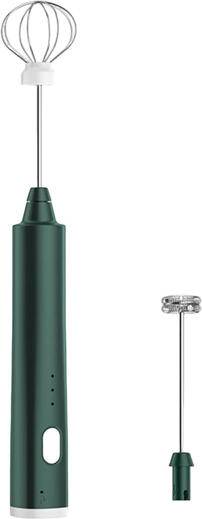 longziming Mini Elektrische Roerder – Draadloos – 3 Modi – Koffieopschuimer en Eiklopper – Multifunctioneel – met 2 Eierkloppers – Donkergroen