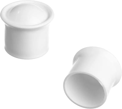 Gordijnroede Eindkappen - Roede Doppen - Venster Decoratie - Modern Ontwerp - 28 mm - Wit