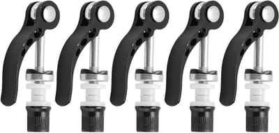 Snelafneembare Zadelklem voor Fietsen - 5 Stuks Aluminium Legering Zadelklemmen voor Universele Fietsen, Geschikt voor Fixed Gear en Racefietsen