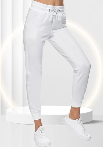 Smith & Solo Joggingbroek Dames - Trainingsbroek Vrouwen - Sportbroek Volwassenen - Katoen - Wit S