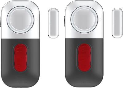 Deuralarm Vensteralarm - Sensor Beveiliging - Inbraak Preventie - 120 Decibel Alarm - Zwart Zilver