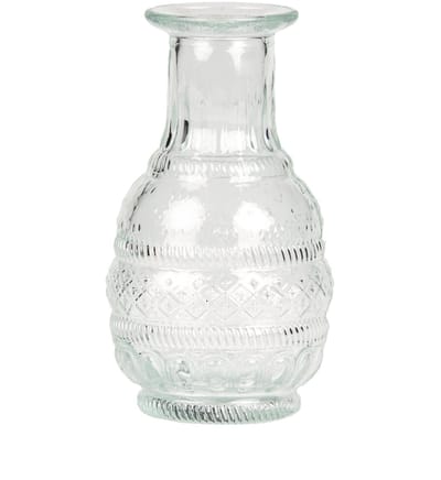 ARTYFETES - Glazen vaas met antieke gravure 7,5 x 13 cm bohemien stijl