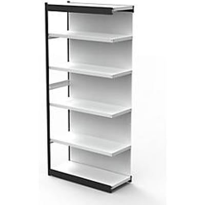 Stalen rek PROGRESS 2000, stellingsectie, achterwand, H 2250 x B 1000 x D 400 mm, zilveren frame