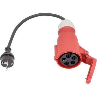 AS Schwabe 61373 Stroom Adapterkabel 16 A Zwart 0.3 m H07RN-F 3G 2,5 mm²