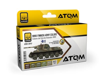 AMMO by Mig Jimenez Hobbyverf Acrylverf - MIG 20747 ATOM WWII Finse Leger Kleurenset - Acryl Set 6x20ml Verf set - 6x 20 ml