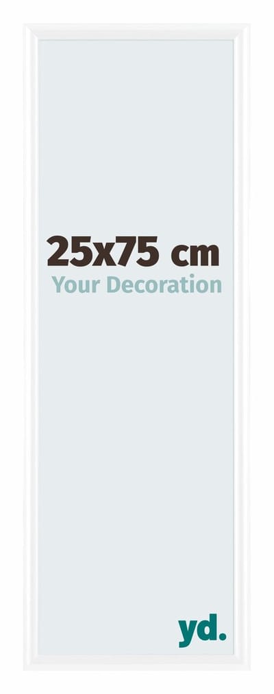 Your Decoration - Fotolijst 25x75 cm - Kunststof - Wit Hoogglans - Bordeaux