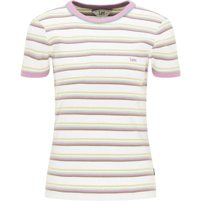 Lee Dames Stripe Tee shirt - Maat M - Gemengde Kleuren