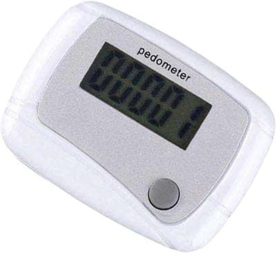 Zakformaat Stappenteller - Digitale Pedometer - Dagelijkse Beweging - Eenvoudige Bediening - 4.8x3.6x2 cm - Wit