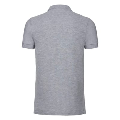 Russell Heren Heather Stretch Fitted Poloshirt (Lichte Oxford Heide)