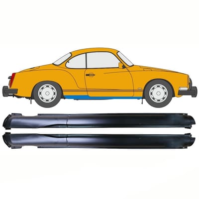 Volledige dorpel voor Volkswagen Karmann Ghia 1955-1974 / Links + Rechts / Set