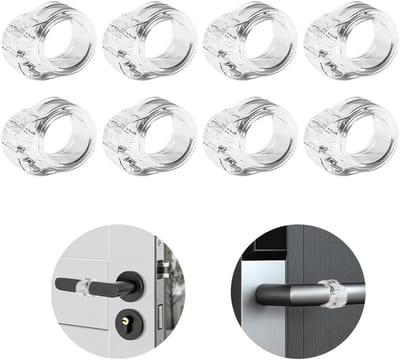 8 stuks Deurstoppers, raamstoppers, deurstoppers, voor handgrepen, van pvc, deurstopper, binnendeuren