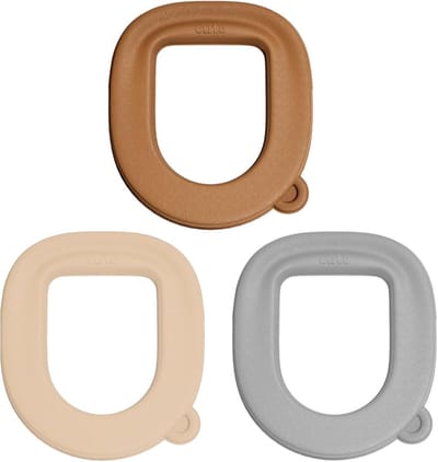 Set van 3 Hygiënische, Herbruikbare EVA WC-brilhoezen (Bruin, Beige, Grijs) – Waterafstotende Toiletbrilbeschermers met Trekker, voor Comfort en Reinheid in de Badkamer