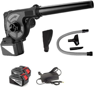 Electric Leaf Vacuum Cleaner and Leaf Blower Cordless with Battery and Charger, 150 CFM, Small Leaf Vacuum Cleaner, Lightweight, Wireless, Hand Blower for Lawn Care (Pack of 2)