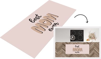 Keukenloper - Loper keuken - Best mom ever - Quotes - Spreuken - Moeder - 120x50 cm - Keukenloper vinyl