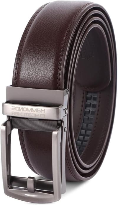 Leren Riem - Herentas - Formele en Casual - Zelfsluitende Gesp - Verstelbaar tot 116cm - Zwart