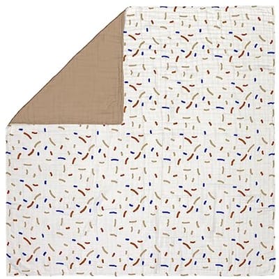 Zachte ademende babydeken 100x100 cm - multifunctionele knuffeldeken in koningsblauw