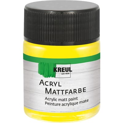KREUL acryl matte verf, 50 ml - Geel