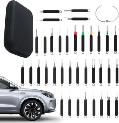 Pin Verwijderaar Set - Connector Trekker - Auto Reparatie - 36 Delig - Compact Formaat - Zwart