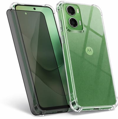 Hoesje geschikt voor Motorola Moto G06 / G06 Power - Privacy Screenprotector Volledig Dekkend Glas - Shockproof Transparant
