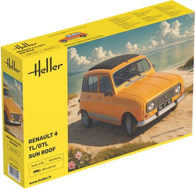Heller Modelbouwpakket Auto - 82704 Renault 4 TL/GTL met Zonnedak - Auto Plastic - 1:24 - Modelbouw