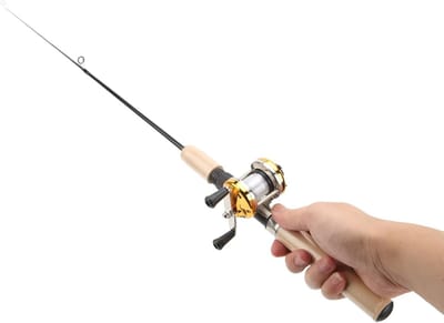 Complete Ice Fishing Set met 75cm Vissenstok, Duurzame Metalen Jigs en Reel voor Winterse Visserij