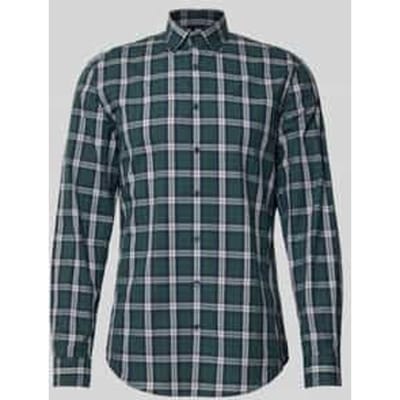 Slim fit zakelijk overhemd van katoen