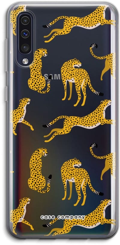 Case Company® - Hoesje geschikt voor Samsung Galaxy A50 hoesje - Luipaard - Soft Cover Telefoonhoesje - Bescherming aan alle Kanten en Schermrand