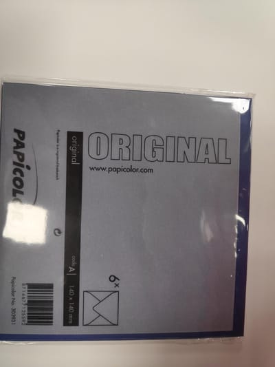 Papicolor Original Envelop Irisblauw 6 stuks 140 x 140 mm