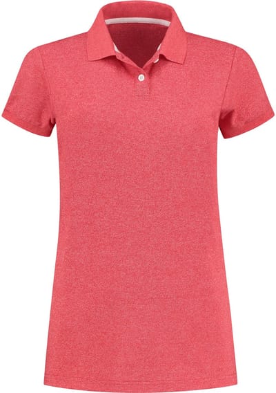 Lemon & Soda Heather polo voor dames in de kleur heather rood in de maat S