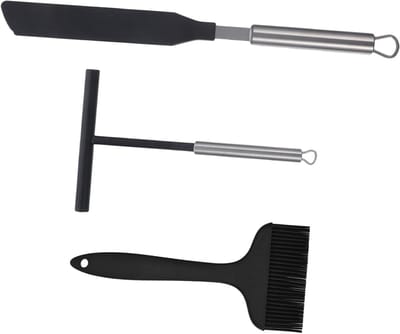 Pannenkoek Gereedschap Set - Crepe Spatels - Gelijkmatig Bakken - Hittebestendige Handgrepen - 34 cm Lengte - Diverse Kleuren
