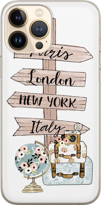 Leuke Telefoonhoesjes - Hoesje geschikt voor iPhone 13 Pro Max - Where to go next - Soft case - TPU - Tekst - Multi