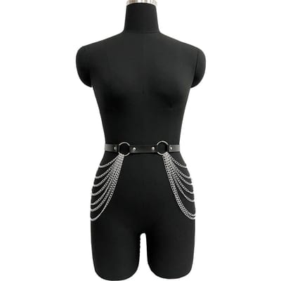 Mode Riem Straatstijl Borsttuig Riemen Voor Vrouwen Decoratie Punk Rock Leer Riem Gothic Kleding Accessoires black