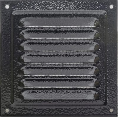 Ventilatierooster Metalen 12,5 x 12,5 cm - Zwart