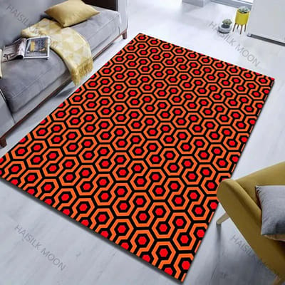 Tapis imprimé Hexagone de Personnalité pour Salon Chambre Chevet Canapé Tapis de Sol Décoration Intérieure Moderne Tapis de Zone Grande Taille 50x80cm (20x31in)