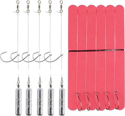 Vistuig Set - Vis Rig - Zeevissen - Klaargemaakt - 5 stuks 10g - Mixkleur