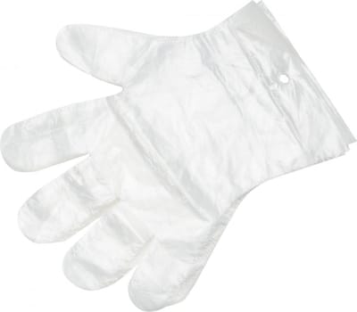 Plastic / Plastieken handschoenen wegwerp - huishoudhandschoenen wegwerphandschoenen - doos 100 stuks - disposable food gloves plastiek handschoenen poedervrij - L / Large doorzichtig