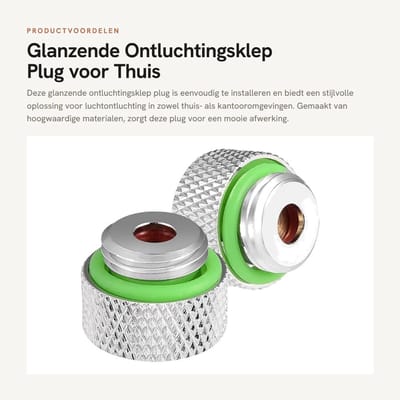 Dailygoods- Ontluchtingsklep Eenvoudig te installeren - G1/4 Draad - Glanzend - Helder - Professionele milieucoating - Mooi uiterlijk - Afsluiter