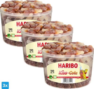 Haribo Super-Cola Gesuikerd (3x 150 stuks)