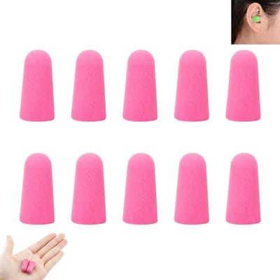10 stuks - Zachte schuim oordopjes - Slow rebound oordopjes - Roze - Kogelvormige oordopjes met ruisonderdrukking - Geluidsisolerende schuim oordopjes voor slapen/studeren