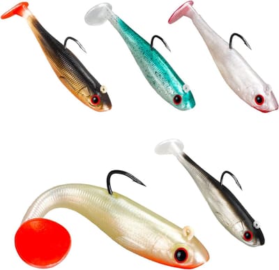 Trout Lure 12.5 g voor Snoek, Zander en Baars - Zachte Rubber Aas met Opbergdoos, 9 cm, Kunstmatige Visserij Aas